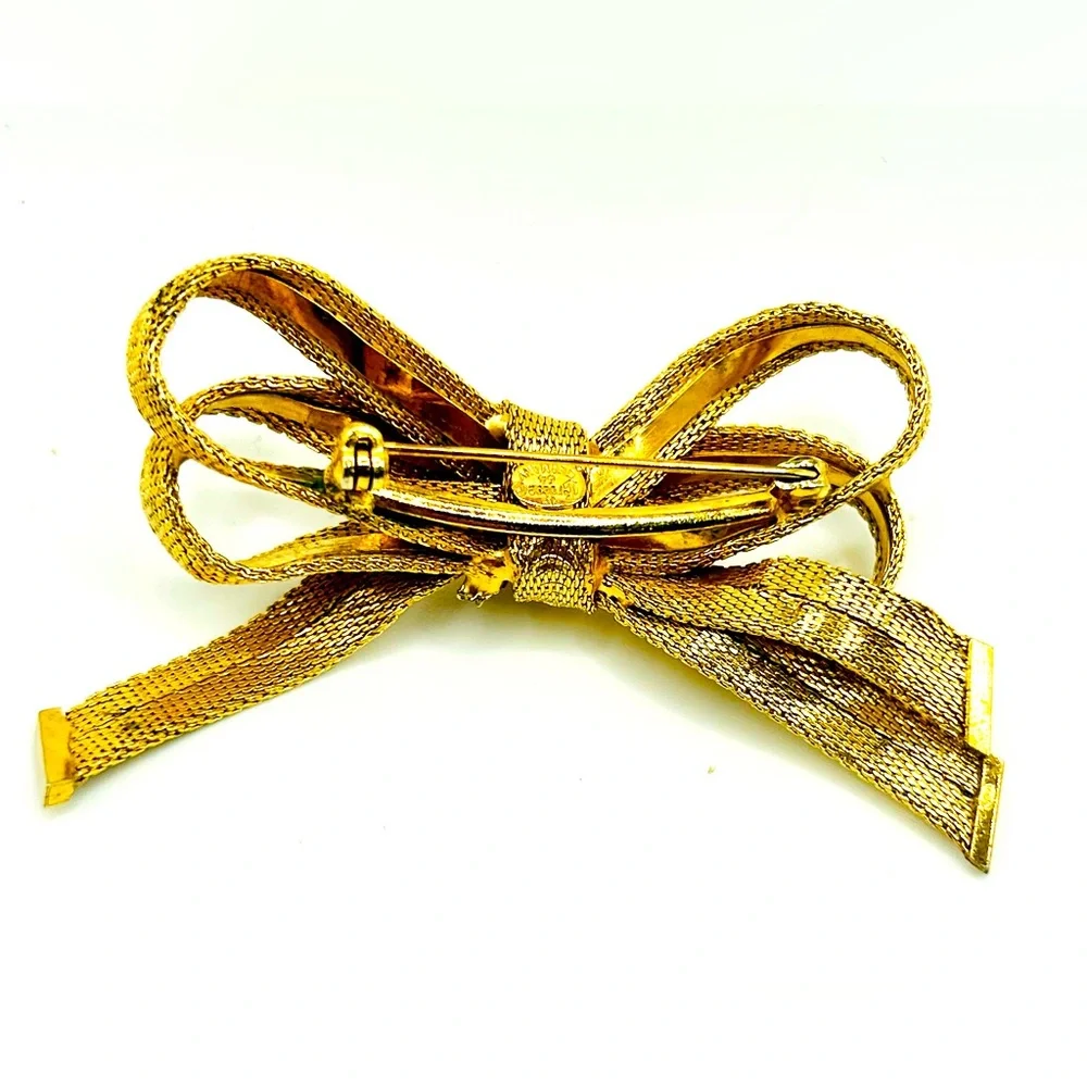 Vintage 1964 Christian Dior Ribbon Bow Brooch